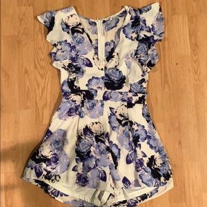 Beautiful white with flowers romper